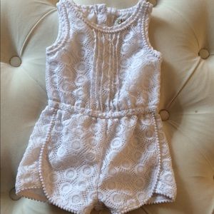 White crochet Romper